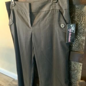 Women’s pin striped dress slacks, size 7, charcoal gray